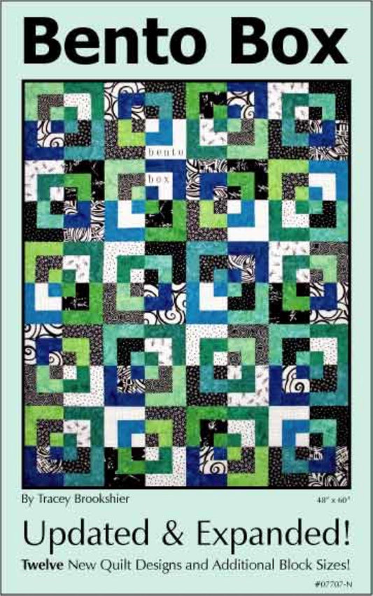 Bento Box Quilt Pattern Updated and Expanded Twelve New Designs by Tracey Brookshier Paper Pattern Traditional Strip Quilt Class Quilt
