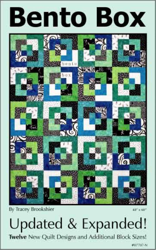 Bento Box Quilt Pattern Updated and Expanded Twelve New Designs by Tracey Brookshier Paper Pattern Traditional Strip Quilt Class Quilt