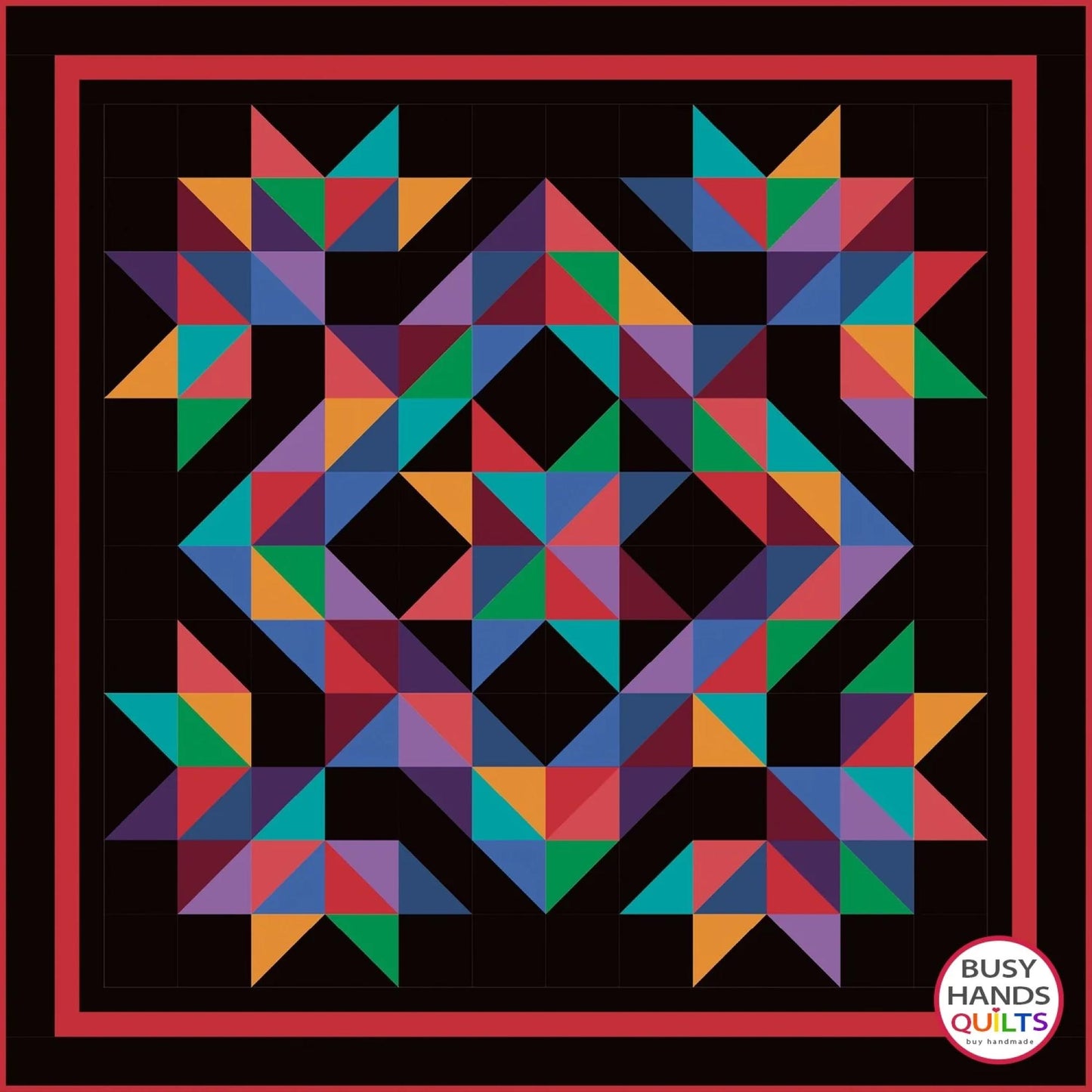 Whimsical Paper Quilt Pattern Many Sizes Included Quick Large Project for Gift Use Pre Cuts by Busy Hands Quilts