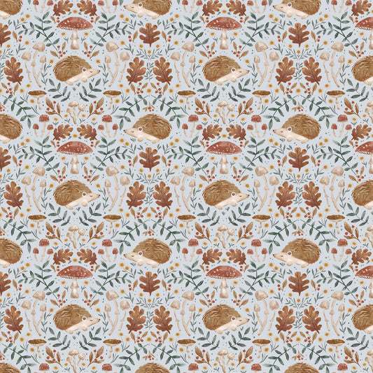 Willow 3 Fat Quarter Bundle - Forest Hedgehog and Bunny Fabrics Woodland Cool Colors