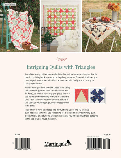You've Got a Point Quilt Pattern Book by Anna Dineen - 10 Quilts - Ruler Sets Needed (Tri Recs or Block Loc Square) or use Templates  inside