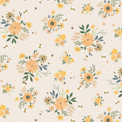 The Bees Knees Fabric Collection from Dear Stella Five Bolts of Quilting Cotton by the Half Yard Bees in Blue and Green with Modern Design
