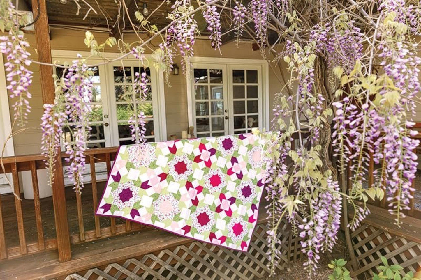 Flower Farm Sampler Quilt Book Quilt Pattern Book 18 Flower Blocks and 7 Quilts by Shelley Cavanna Star Flower Blocks Barn Star