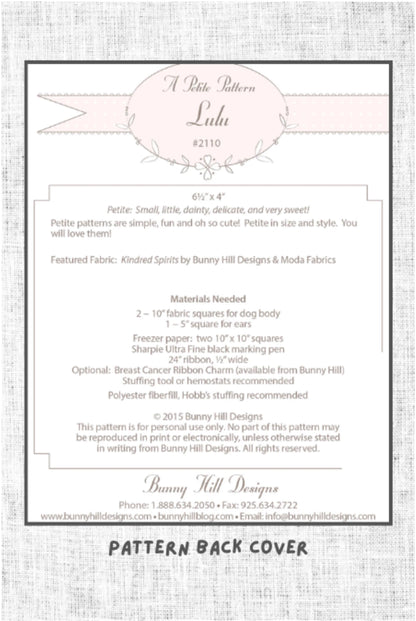 Fabric Dog Lulu Pattern Make a Stuffed Puppy from Fabric Calico Dog Project Small Easy Dog Lover Unique Handmade Gift to Sew Personalize