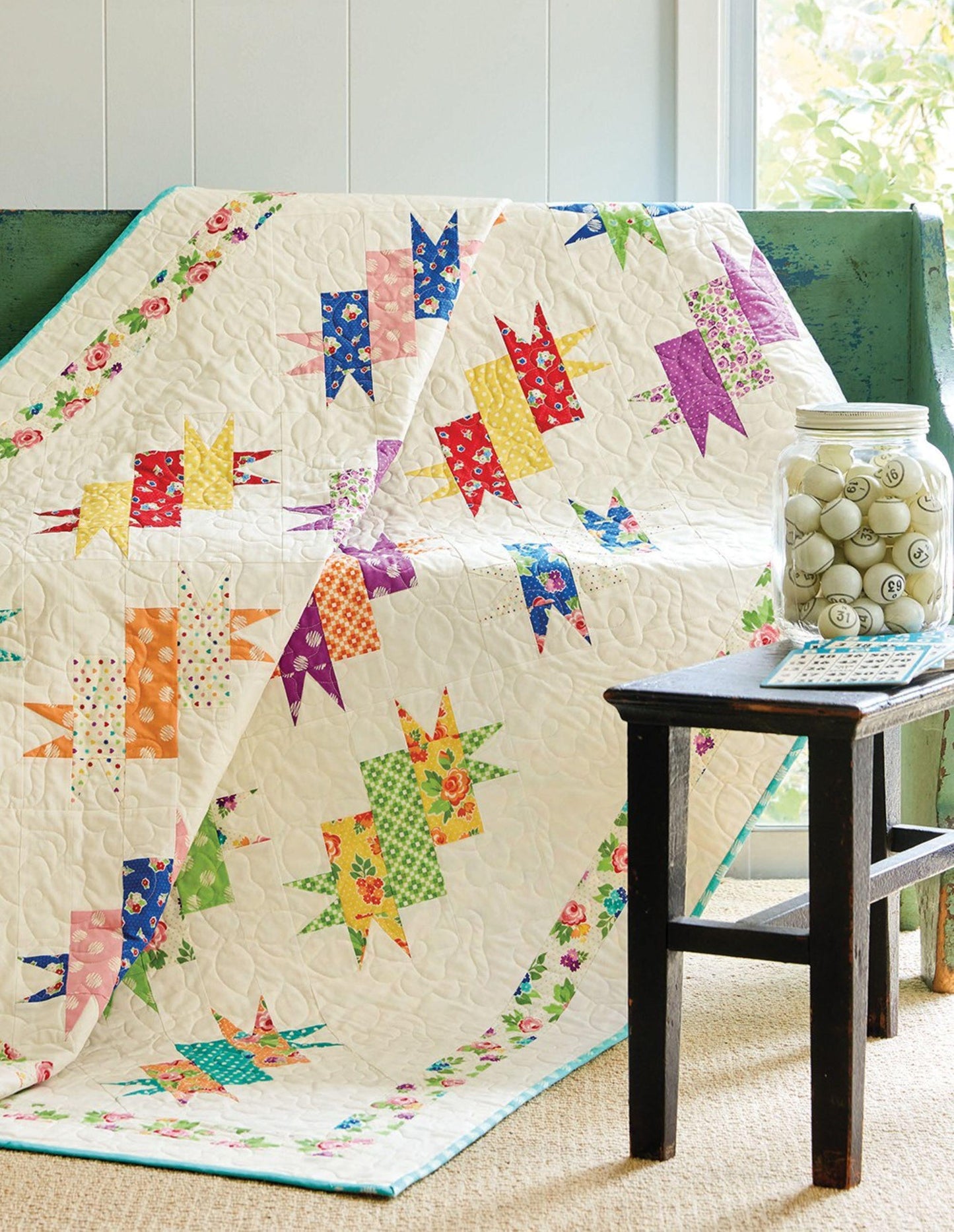 You've Got a Point Quilt Pattern Book by Anna Dineen - 10 Quilts - Ruler Sets Needed (Tri Recs or Block Loc Square) or use Templates  inside