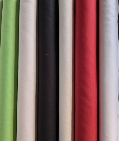 Red or Green Solid Fabric Kona Cayenne and Pear 100% Cotton 45" Fabric for Quilting or Crafts Yardage by the Half Yard