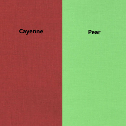 Red or Green Solid Fabric Kona Cayenne and Pear 100% Cotton 45" Fabric for Quilting or Crafts Yardage by the Half Yard