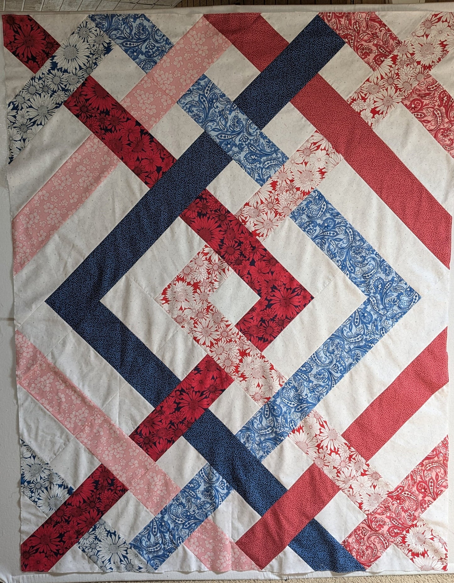 Modern Strip Quilt Pattern Easy Weekend Project Eliza Quilt Paper Pattern Baby Lap Twin Queen by Erica Jackman Kitchen Table Quilts