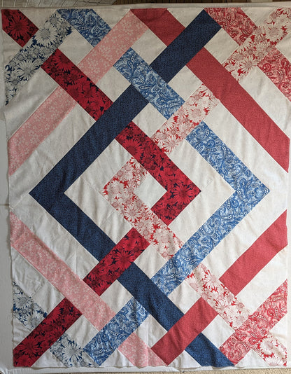 Modern Strip Quilt Pattern Easy Weekend Project Eliza Quilt Paper Pattern Baby Lap Twin Queen by Erica Jackman Kitchen Table Quilts