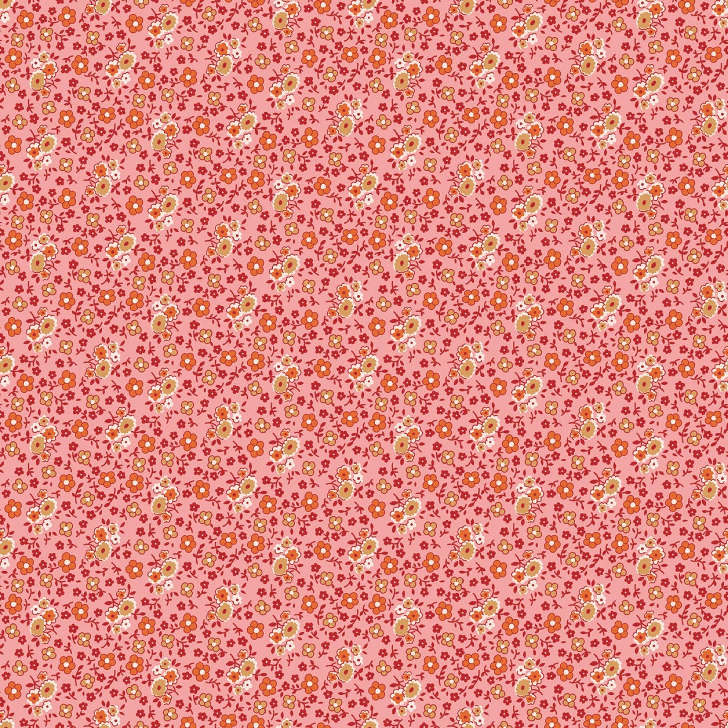 Autumn Collection 4 Choices by Lori Holt for Riley Blake Yardage by the Half Yard in Blue Coral Green and Riley Red