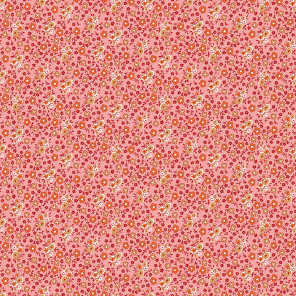 Autumn Collection 4 Choices by Lori Holt for Riley Blake Yardage by the Half Yard in Blue Coral Green and Riley Red