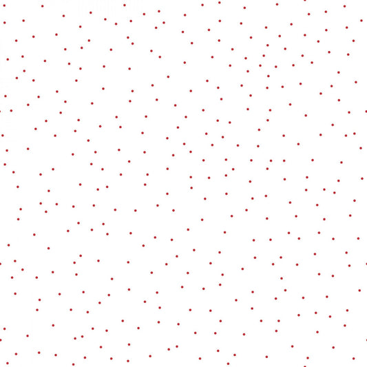 Pin Dot Scattered on White Seasonal Basics Red or Blue by Riley Blake  Yardage Priced by the Half Yard