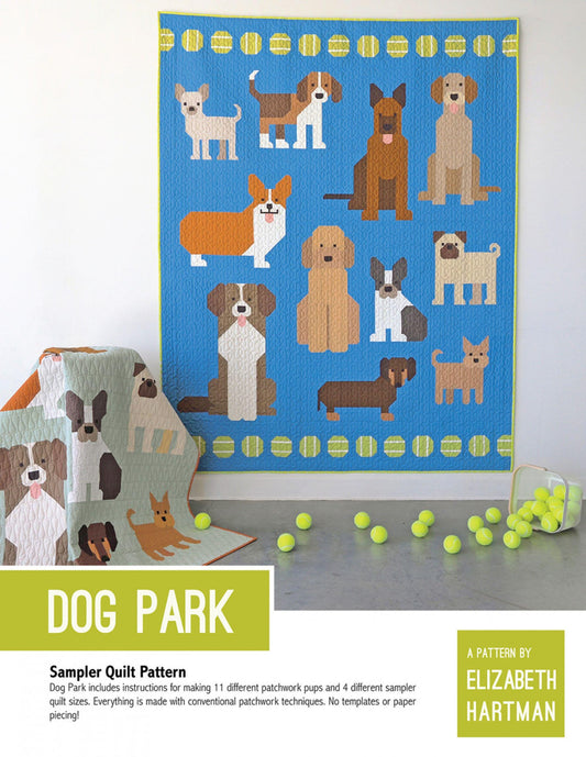 Dog Park Sampler Pattern by Elizabeth Hartman Pattern Book Dog Lovers Quilt