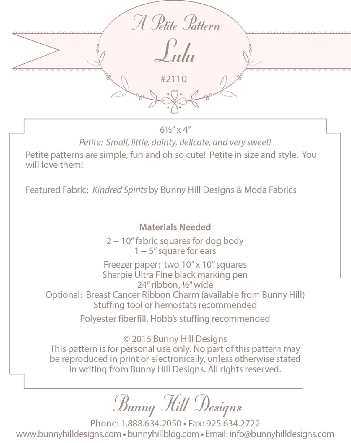 Fabric Dog Lulu Pattern Make a Stuffed Puppy from Fabric Calico Dog Project Small Easy Dog Lover Unique Handmade Gift to Sew Personalize