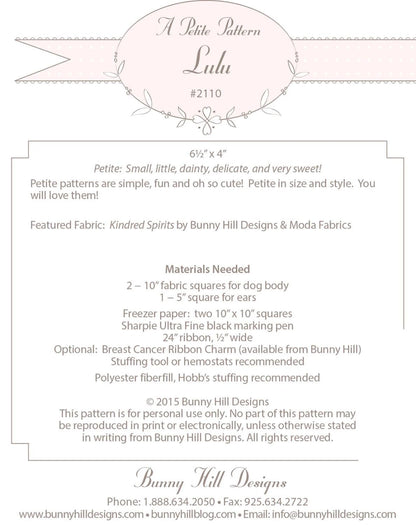 Fabric Dog Lulu Pattern Make a Stuffed Puppy from Fabric Calico Dog Project Small Easy Dog Lover Unique Handmade Gift to Sew Personalize