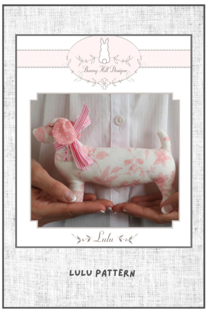 Fabric Dog Lulu Pattern Make a Stuffed Puppy from Fabric Calico Dog Project Small Easy Dog Lover Unique Handmade Gift to Sew Personalize