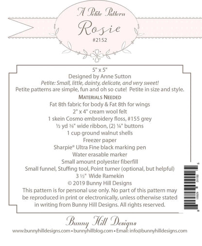 Fabric Chicken Pattern Make a Stuffed Hen or Rooster from Fabric Project Small and Easy Rosie Lover Unique Handmade Gift to Sew