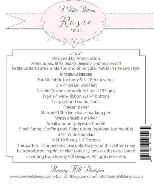 Fabric Chicken Pattern Make a Stuffed Hen or Rooster from Fabric Project Small and Easy Rosie Lover Unique Handmade Gift to Sew