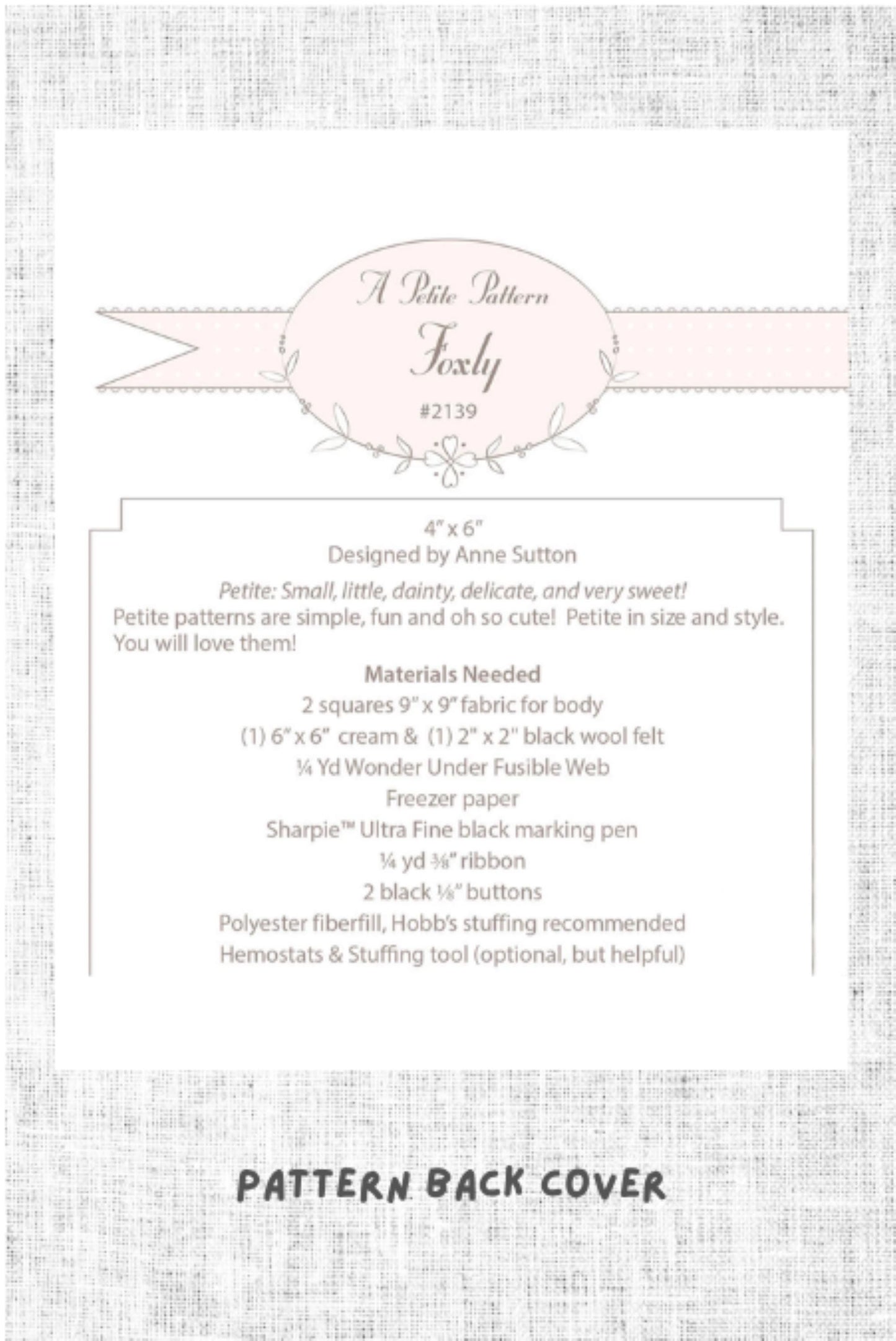 Fabric Fox Foxly Pattern Make a Stuffed Fox from Fabric Calico fox Project Small Easy Fox Lover Unique Handmade Gift to Sew Personalize Wood