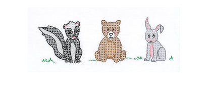 Woodland Animals Pre-Printed Embroidery Pillow Case Jack Dempsey 1 Standard Sized Pillow Case 1605-768 Easy For Grandson or Granddaughter