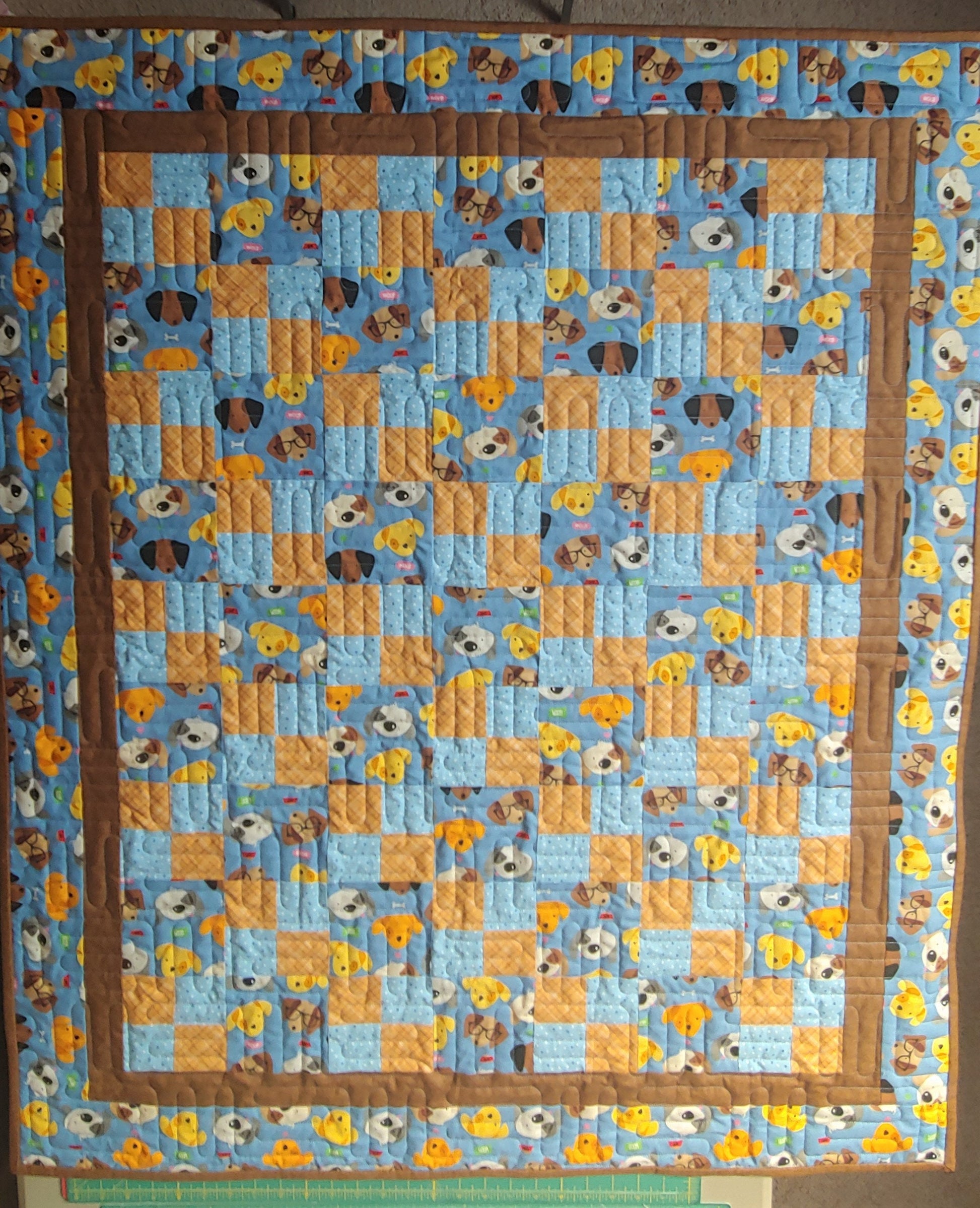 Baby Four Patch Quilt Pattern - PDF or Word Download - Shop Drawn Pattern with easy instructions - Crib Size Quilt Pattern