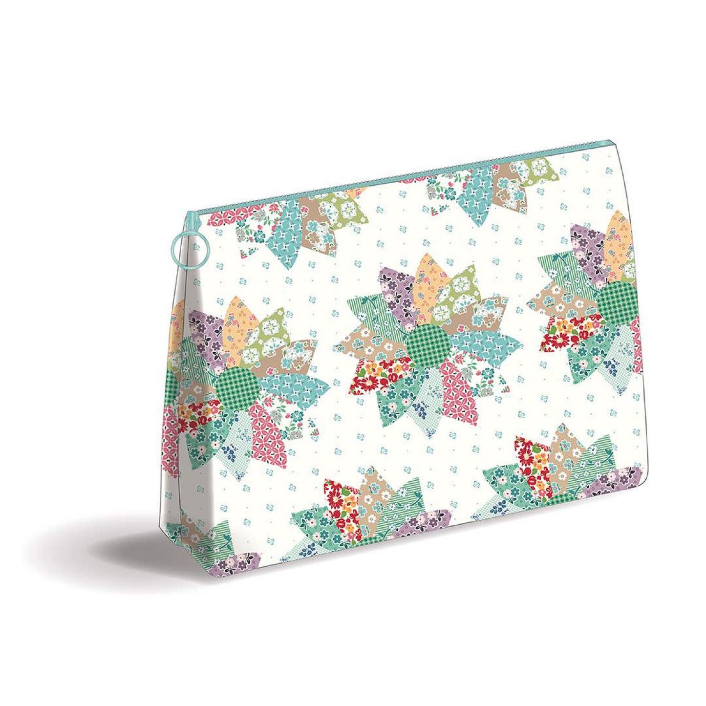 Vinyl Zipper Bag- 6.5" x 2" x 10.5" - By Designer Lori Holt for Riley Blake - Supply Storage