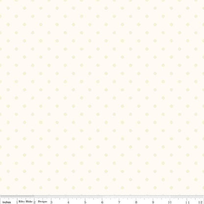 Swiss Dot (3 Colors) by Riley Blake - Yardage by the Half Yard - White on White - Cream Le Crème or White with Gray