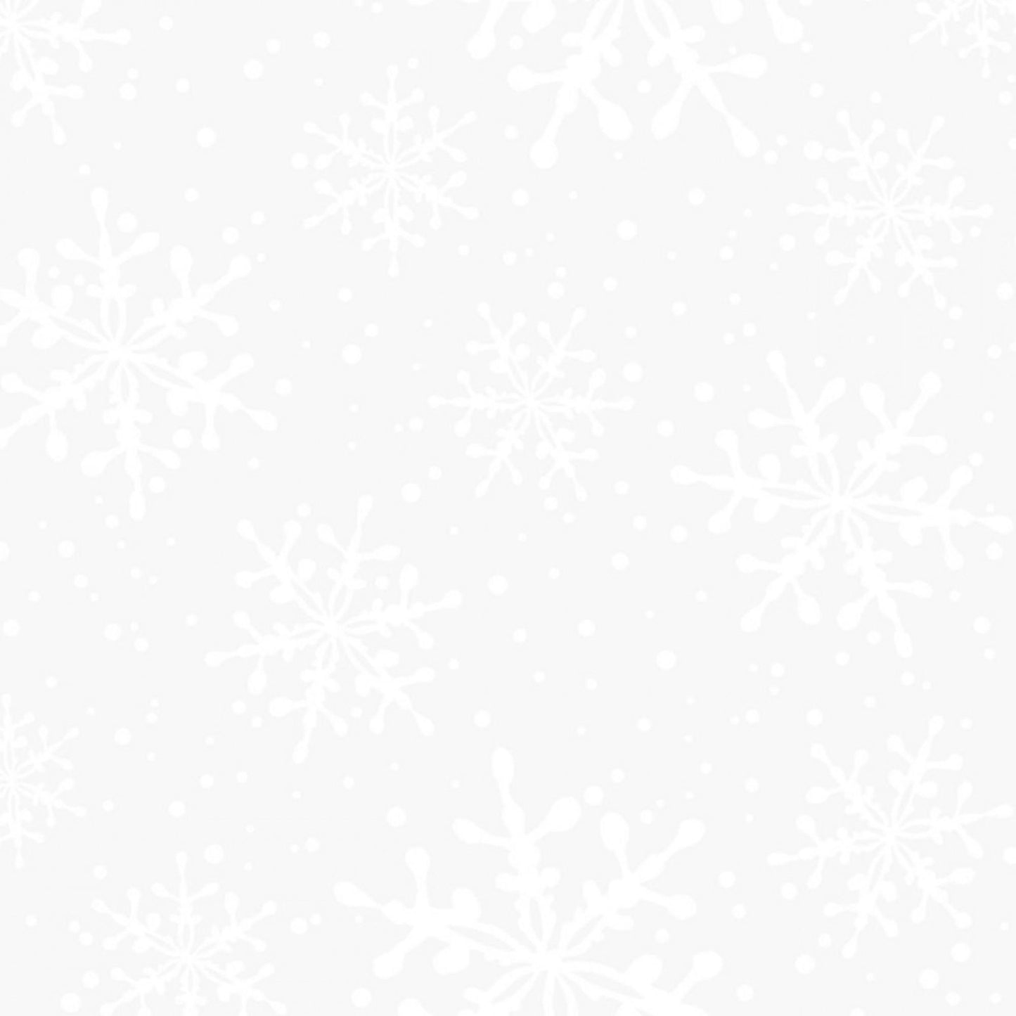 White Tonal Prints 5 Choices Snowflake Pretty Petals or Loopy Daisy Lacy Vine Tiny Dots Yardage by the Half Yard Maywood Studio Solitaire