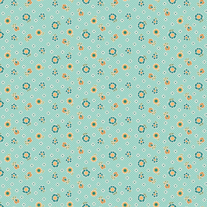 Mercantile Fabric Yardage Sold by the Half Yard by Lori Holt for Riley Blake Small Prints Red and Gold