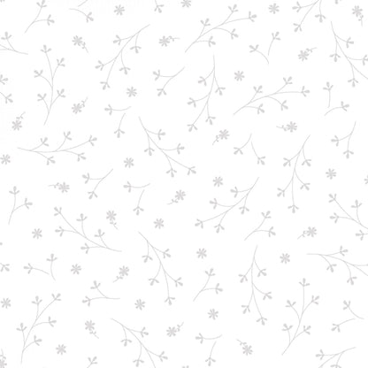 White Tonal Prints 5 Choices Snowflake Pretty Petals or Loopy Daisy Lacy Vine Tiny Dots Yardage by the Half Yard Maywood Studio Solitaire