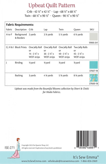 Upbeat Fun Quilt Pattern Star and Chain It's Sew Emma pattern by Jocelyn Ueng Use Jelly Roll Ziplock Pattern