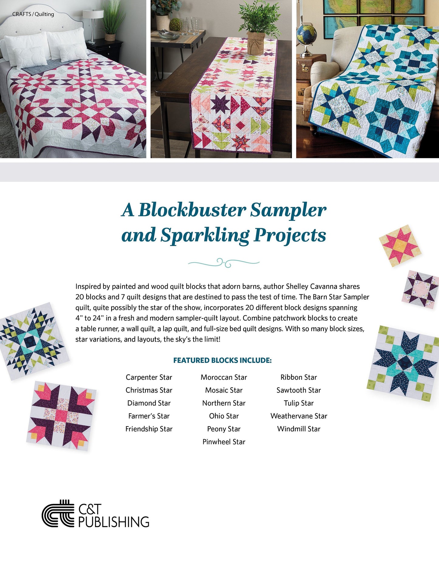 Barn Star Quilt Book Quilt Pattern Book Features 20 Starry Blocks and 7 Quilts by Shelley Cavanna