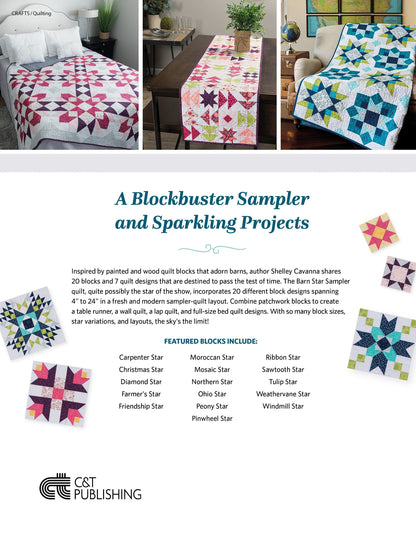 Barn Star Quilt Book Quilt Pattern Book Features 20 Starry Blocks and 7 Quilts by Shelley Cavanna