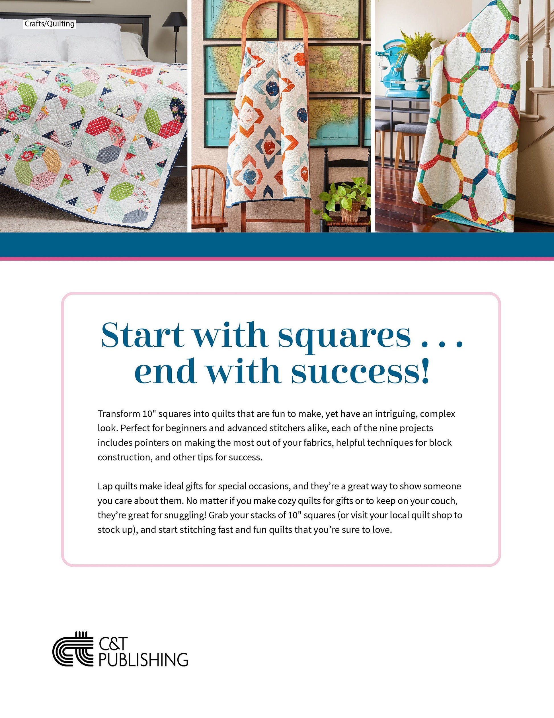 Fast Fun Lap Quilts - Features 9 Easy Quilts from 10 inch Squares by Melissa Corry