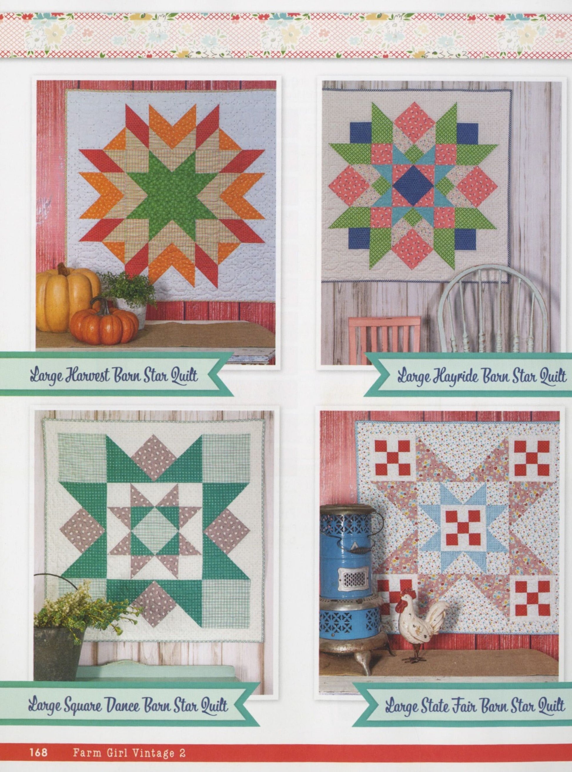 Farm Girl Vintage 2 - Quilt Pattern Book - By Lori Holt of Bee in my Bonnet - 45 new Blocks