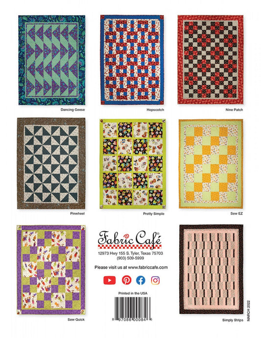 3 Yard Quilt Favorites Book - 8 Quilt Patterns - by Donna Robinson for Fabric Cafe'