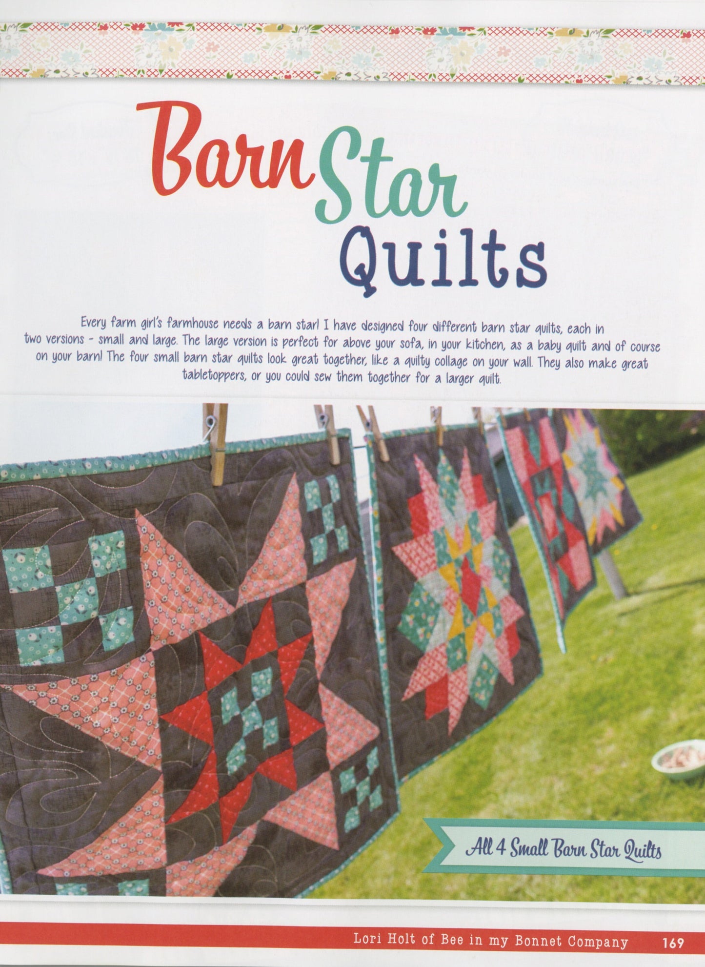 Farm Girl Vintage 2 - Quilt Pattern Book - By Lori Holt of Bee in my Bonnet - 45 new Blocks