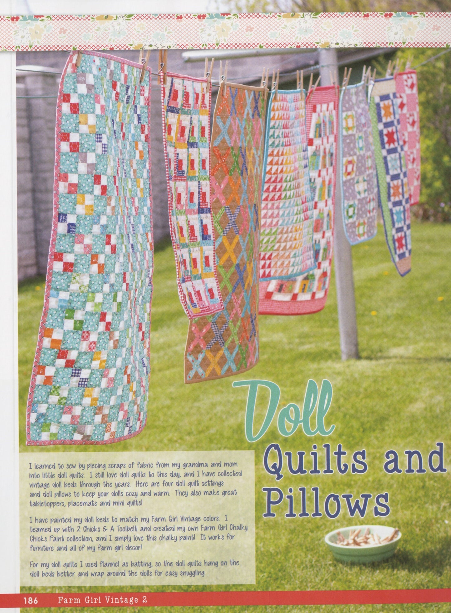 Farm Girl Vintage 2 - Quilt Pattern Book - By Lori Holt of Bee in my Bonnet - 45 new Blocks