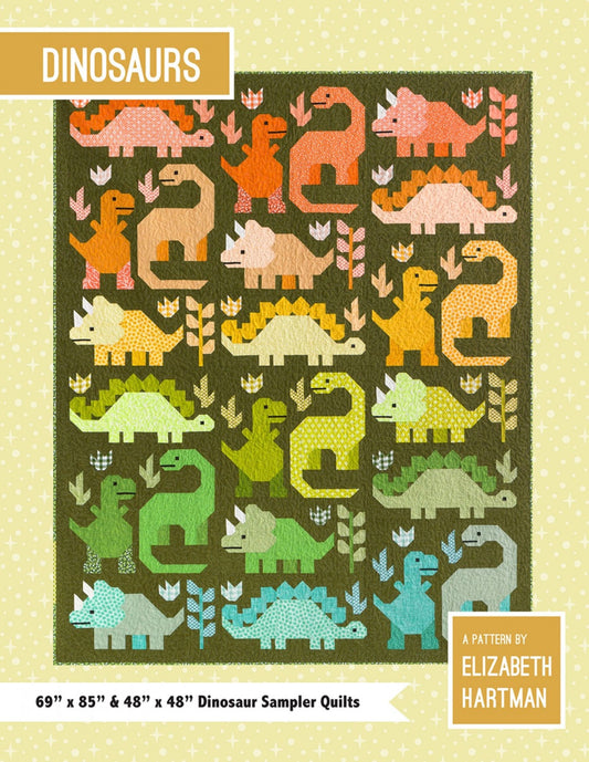 Dinosaurs Quilt Pattern by Elizabeth Hartman - Book Pattern