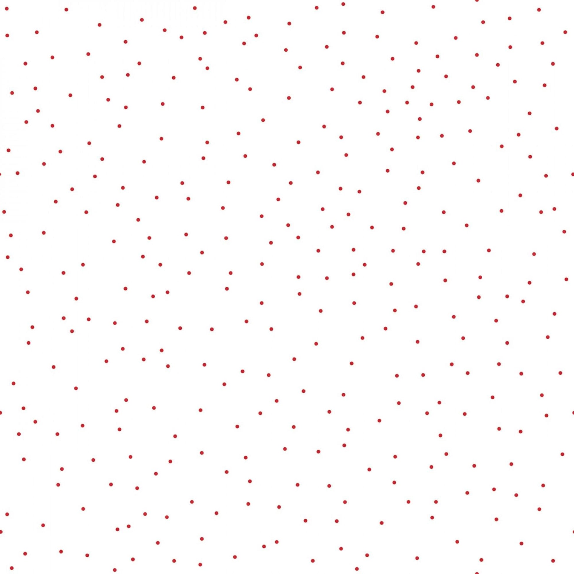 Pin Dot Scattered on White Seasonal Basics Red or Blue by Riley Blake Yardage Priced by the Half Yard