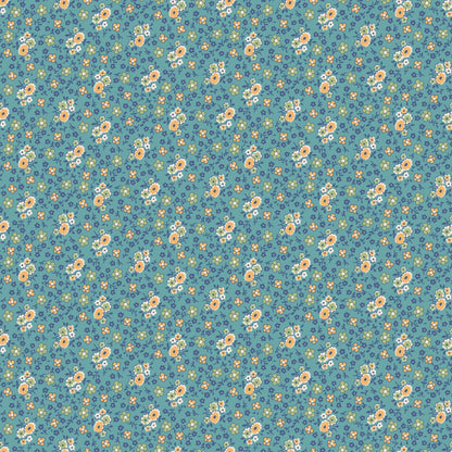 Autumn Collection 4 Choices by Lori Holt for Riley Blake Yardage by the Half Yard in Blue Coral Green and Riley Red