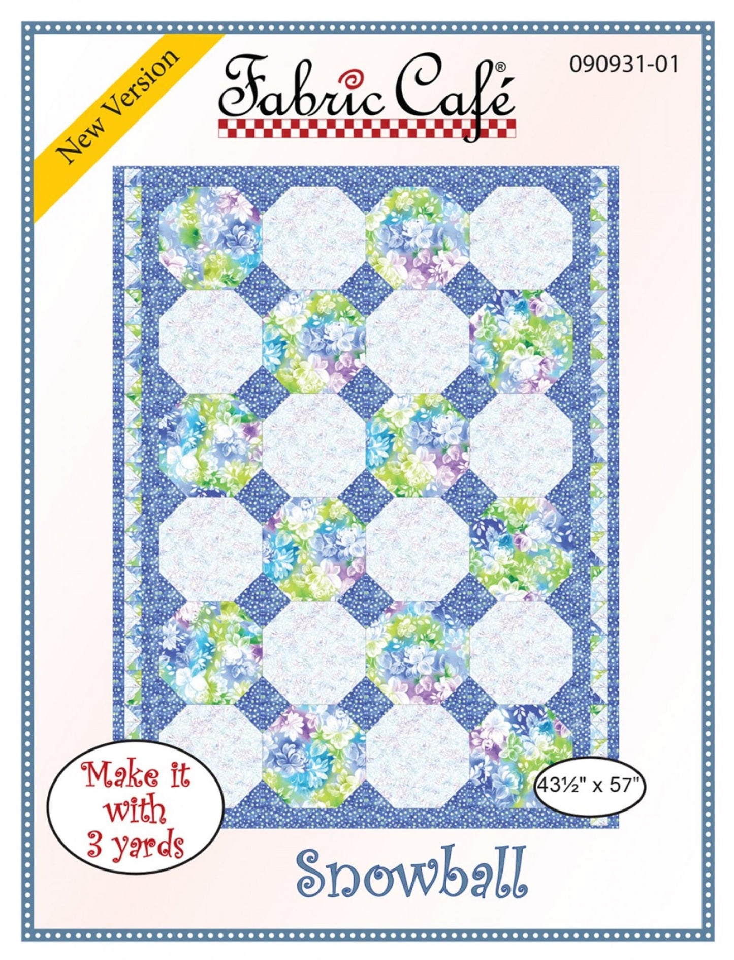 Snowball - Three Yard Quilt by Fabric Cafe' - Small Packaged Quilt Pattern
