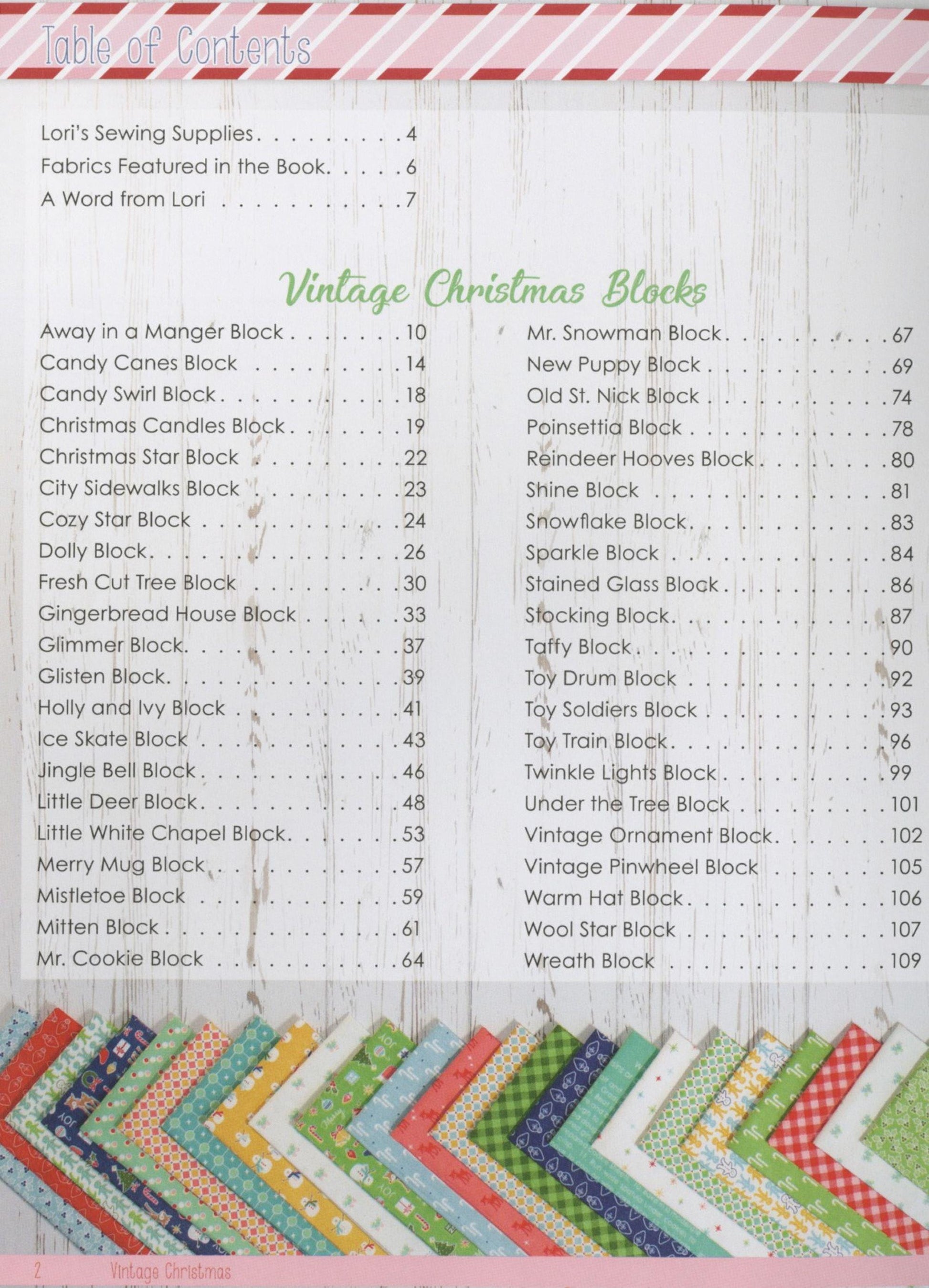 Vintage Christmas - Quilt Pattern Book - By Lori Holt of Bee in my Bonnet - 42 Blocks and 28 Projects to Fill your House with Love