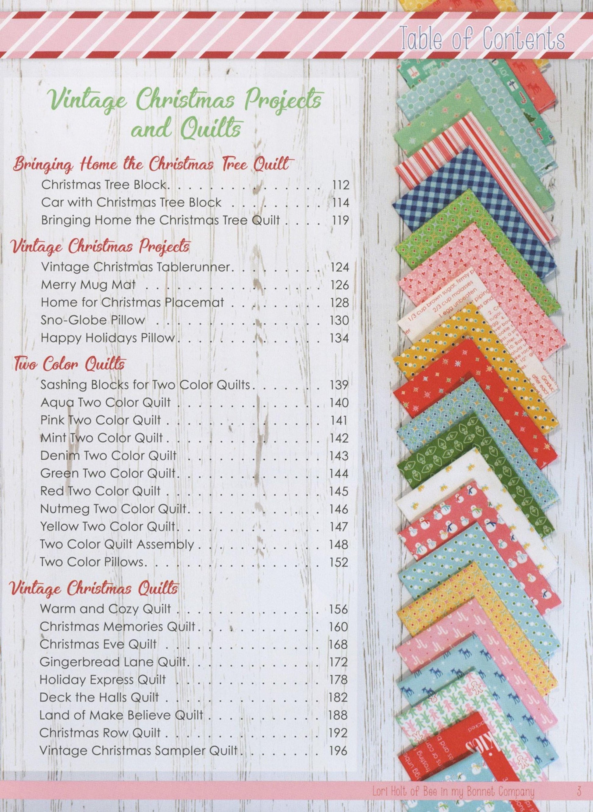Vintage Christmas - Quilt Pattern Book - By Lori Holt of Bee in my Bonnet - 42 Blocks and 28 Projects to Fill your House with Love