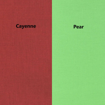Red or Green Solid Fabric Kona Cayenne and Pear 100% Cotton 45" Fabric for Quilting or Crafts Yardage by the Half Yard