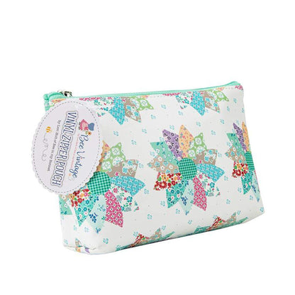 Vinyl Zipper Bag- 6.5" x 2" x 10.5" - By Designer Lori Holt for Riley Blake - Supply Storage