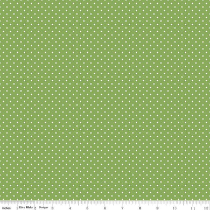 Swiss Dot Yardage Fabric Colors with White Dot by Riley Blake - Yardage Priced by the Half Yard Green Blue Yellow Pink