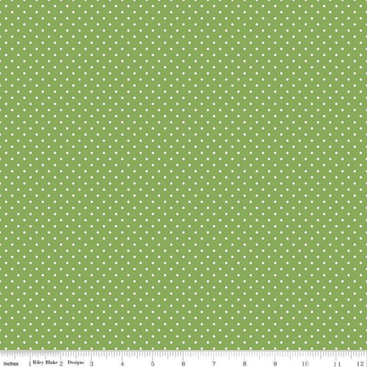 Swiss Dot Yardage Fabric Colors with White Dot by Riley Blake - Yardage Priced by the Half Yard Green Blue Yellow Pink