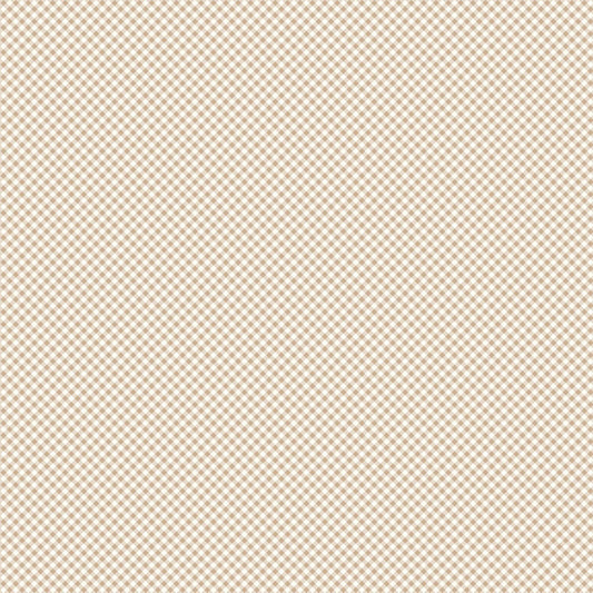 Tan Gingham Check Fabric Yardage Bee Gingham Kassidy Tea dye Diagonal Check by Lori Holt for Riley Blake Yardage by the Half Yard