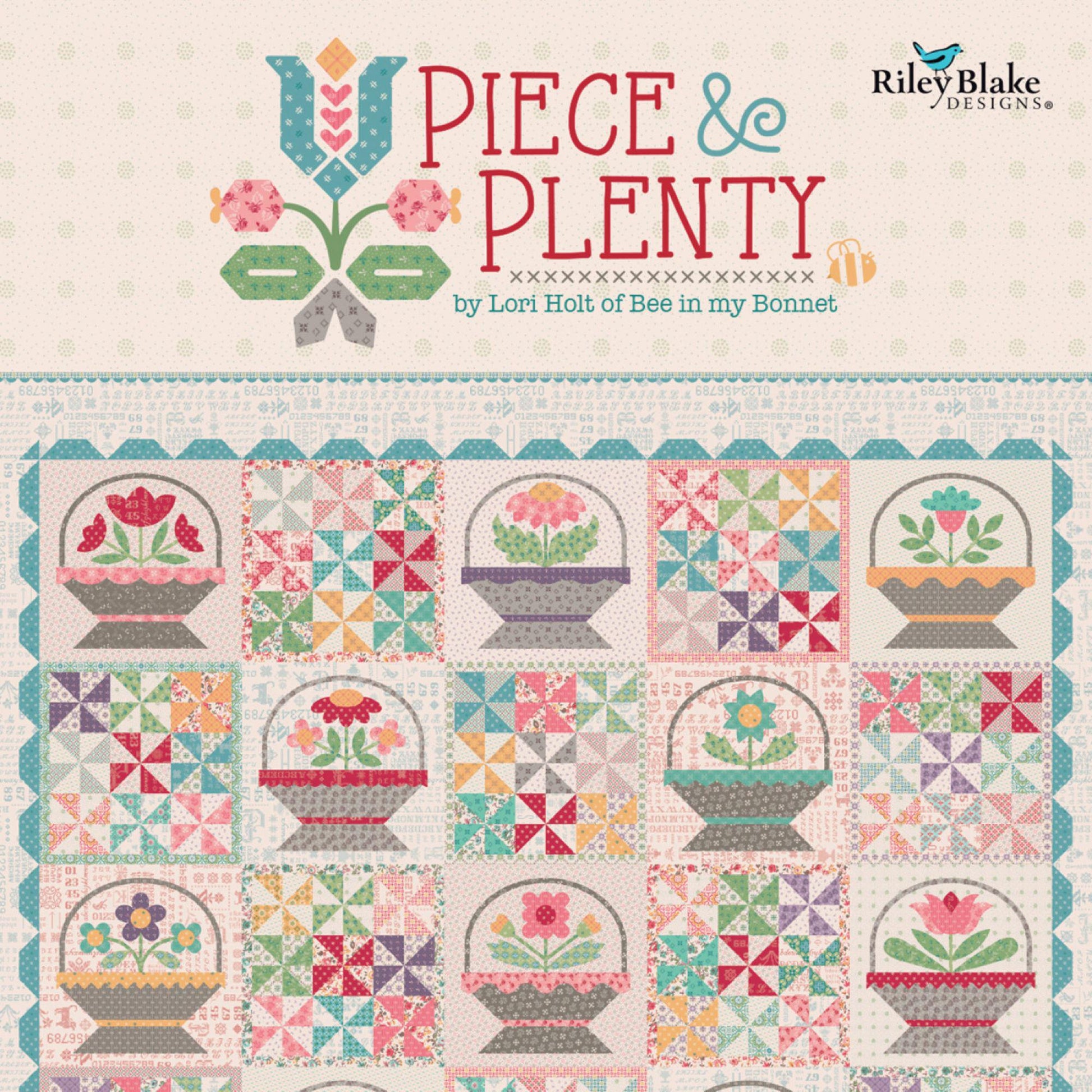 Piece & Plenty Yardage by the Half Yard 5 Bolts In Stock by Designer Lori Holt for Riley Blake Designs Vintage Inspired Prints Nostalgic